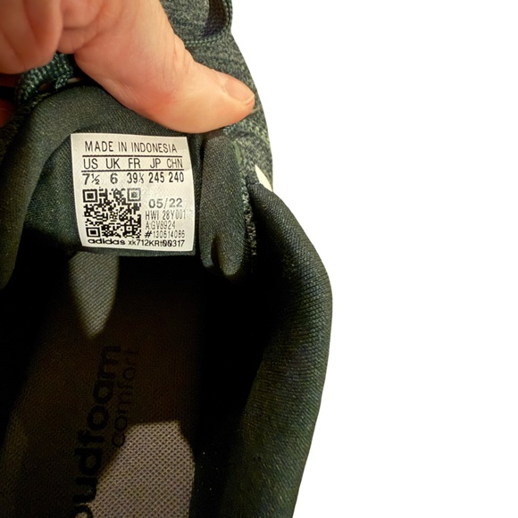 Adidas Puremotion Cloudfoam Running Shoes Green Oxide Off White Womens 7.5 - Picture 6 of 7